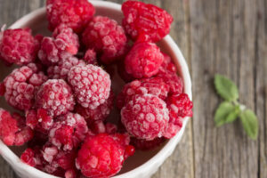 Frozen raspberries