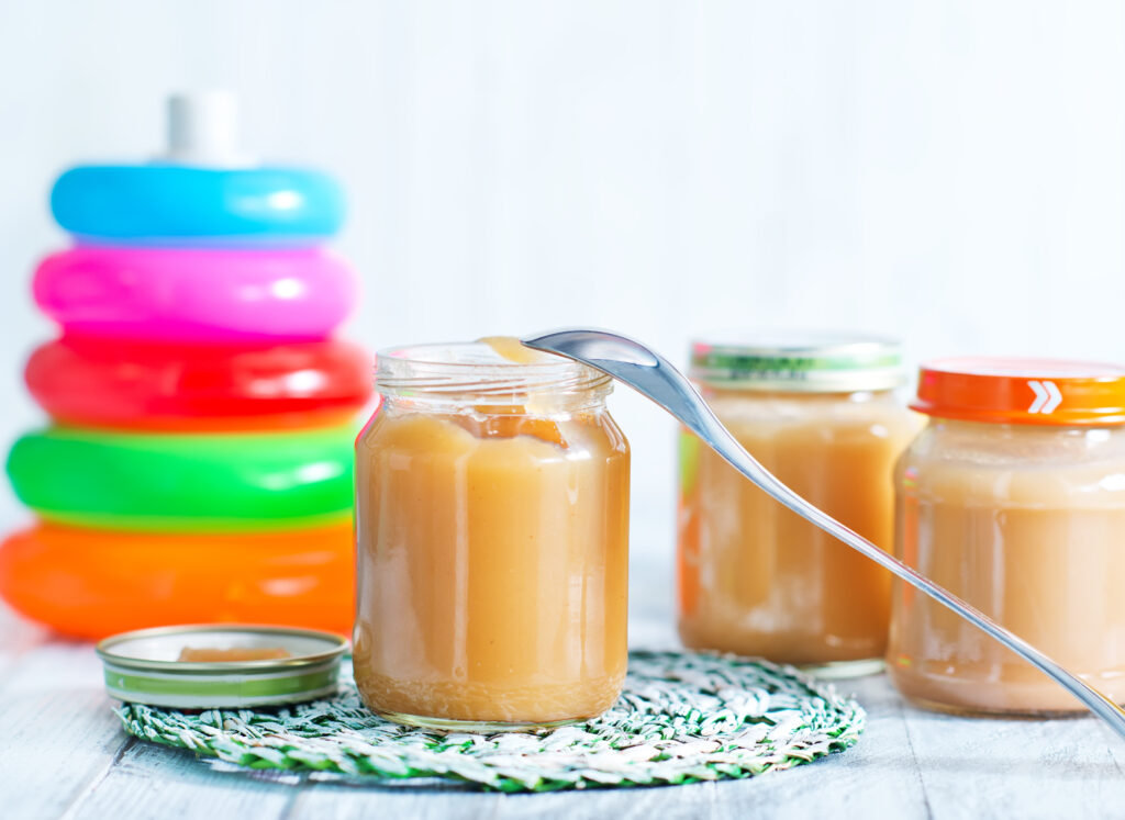 ready-to-eat baby food in bottles